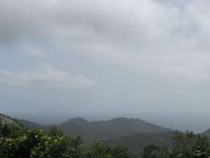 cloudy mountain view