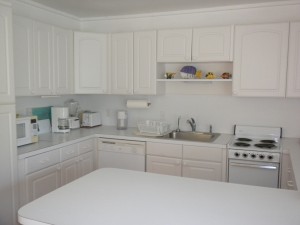 large white counter in kitchen