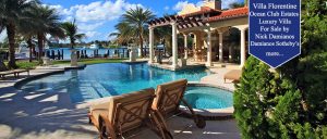 Poolside view of luxury Bahamas Residence