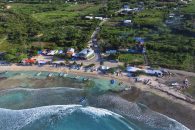 Buen Hombre Beach Image from Ocean Aerial