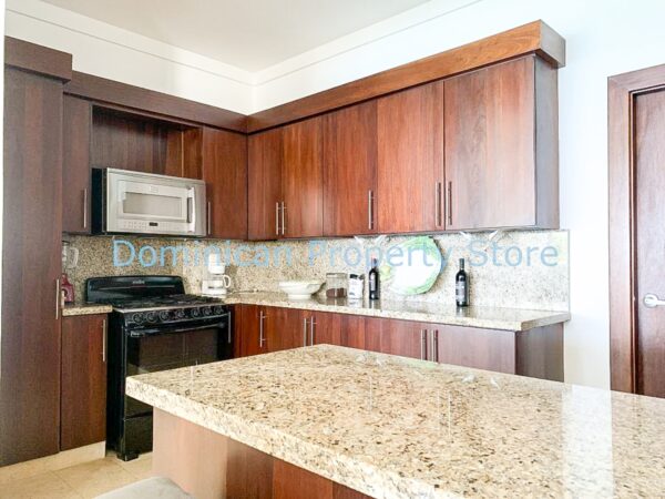 view of kitchen with island